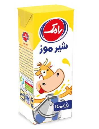 رامک شیر موز پاکتی 200سی سی