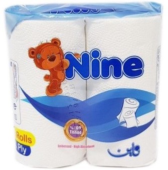 ناین کاغذ توالت چهار لایه 2 رول