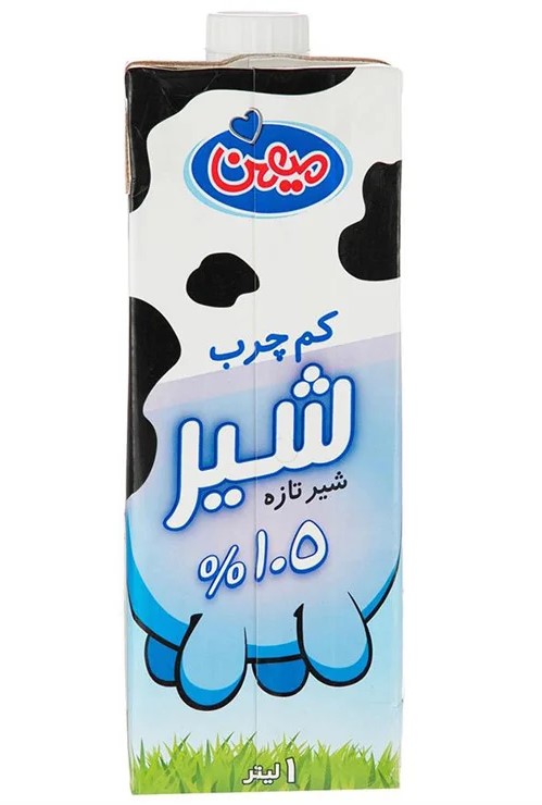 میهن شیر تازه کم چرب 1 لیتر