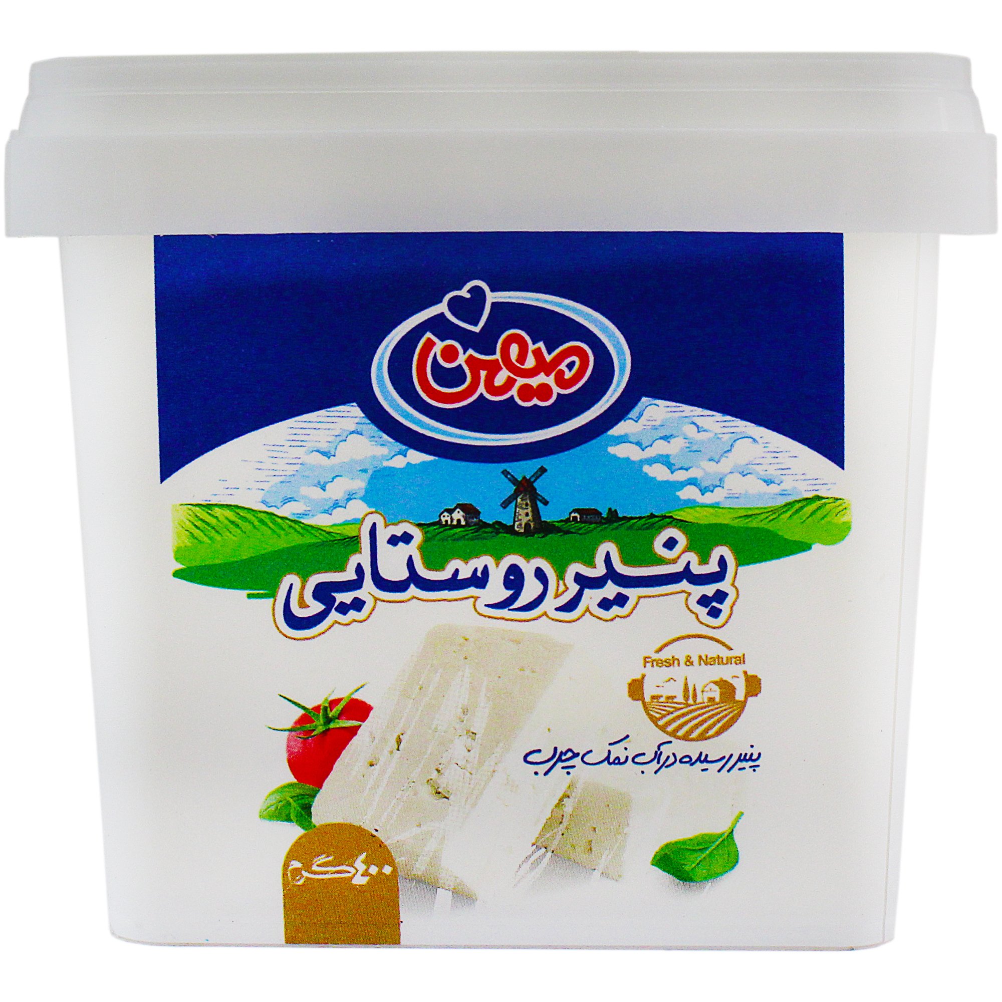 میهن پنیر روستایی چرب آب در نمک 100 گرمی