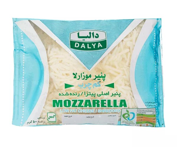 دالیا پنیر رنده شده 500کم چرب (موزارلا)