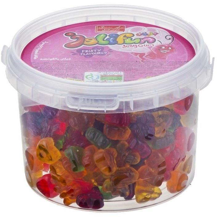 شیرین عسل پاستیل با طعم میوه مخلوط سطلی با طرح میوه 100 گرمی