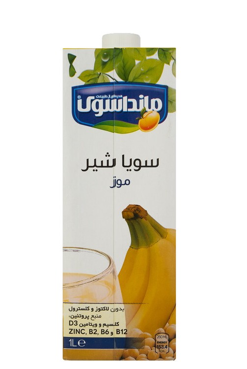 مانداسوی شیرسویا موز 1لیتر