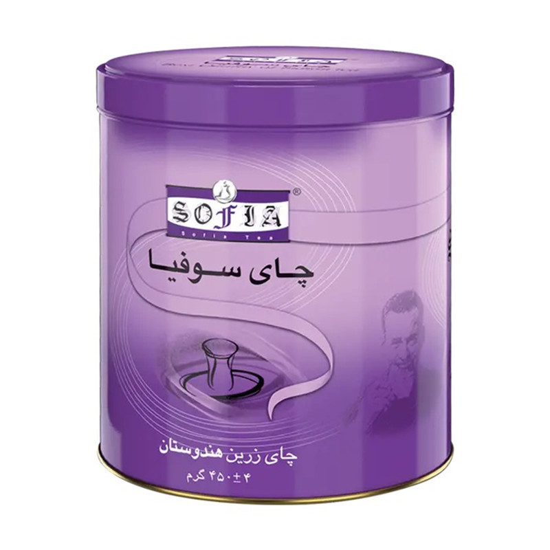 سوفیا چای زرین هندوستان قوطی گرد بنفش450گرمی